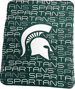 Ncaa Team Michigan State Spartans Sherpa Blanket Fleece Blanket Gifts for Fans