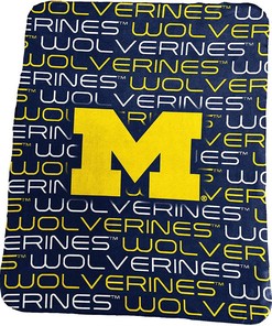 Ncaa Team Michigan Wolverines Sherpa Blanket Fleece Blanket Gifts for Fans