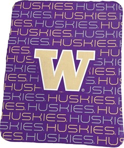Ncaa Team Washington Huskies Sherpa Blanket Fleece Blanket Gifts for Fans