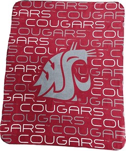 Ncaa Team Washington State Cougars Sherpa Blanket Fleece Blanket Gifts for Fans