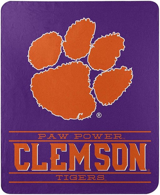 Ncaa Unisex Clemson Tigers Team Sherpa Blanket Fleece Blanket Gifts for Fans