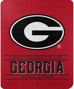 Ncaa Unisex Georgia Bulldogs Team Sherpa Blanket Fleece Blanket Gifts for Fans