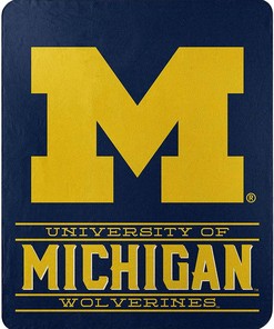 Ncaa Unisex Michigan Wolverines Team Sherpa Blanket Fleece Blanket Gifts for Fans