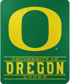 Ncaa Unisex Oregon Ducks Team Sherpa Blanket Fleece Blanket Gifts for Fans