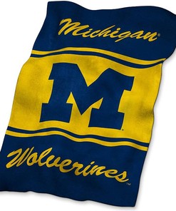 Ncaa Unisex Team Michigan Wolverines Sherpa Blanket Fleece Blanket Gifts for Fans