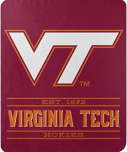 Ncaa Unisex Virginia Tech Hokies Team Sherpa Blanket Fleece Blanket Gifts for Fans