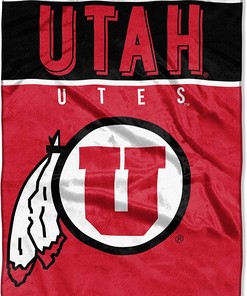 Ncaa Utah Utes Sherpa Blanket Fleece Blanket Gifts for Fans