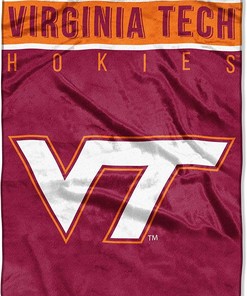Ncaa Virginia Tech Hokies Unisex Sherpa Blanket Fleece Blanket Gifts for Fans