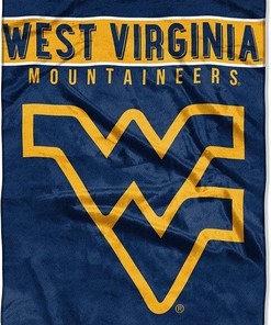 Ncaa West Virginia Mountaineers Sherpa Blanket Fleece Blanket Gifts for Fans