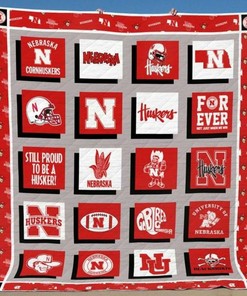 Nebraska Cornhuskers Ncaa Quilt Blanket Bedding Set