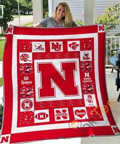 Nebraska Cornhuskers Quilt Blanket Bedding Set With Pillowcase Option
