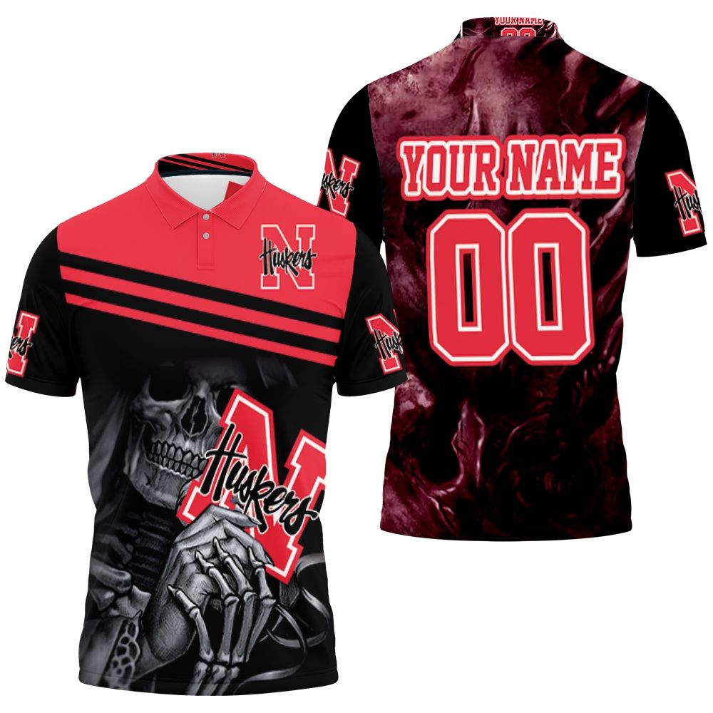 Nebraska Huskers Maiden Skull Fans 3d Personalized Polo Shirt All Over Print Shirt 3d T-shirt