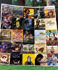 Neil Young Quilt Blanket Bedding Set With Pilliwcase Option Ver1