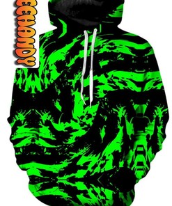 Neon Graffiti Paint Splatter Unisex 3D Hoodie
