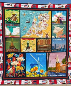 Netherlands 2 Quilt Blanket Bedding Set
