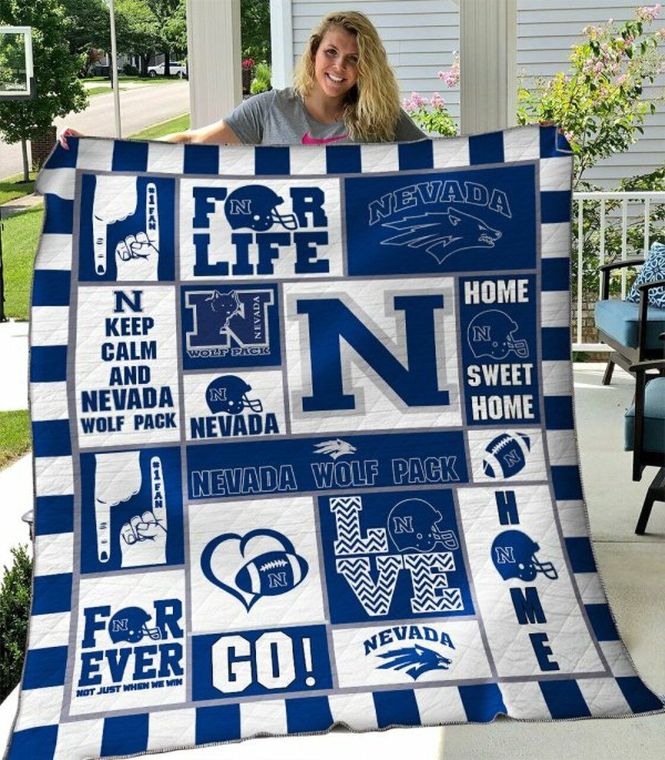 Nevada Wolf Pack Ncaa Nevada Wolf Pack Collection Collection Quilt Blanket Bedding Set