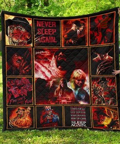 Never Sleep Again Nightmare Funny Gift Idea Quilt