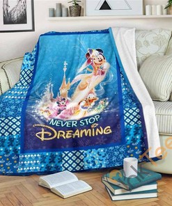 Never Stop Dreaming Sherpa Fleece Blanket Gifts for Family, for Couple