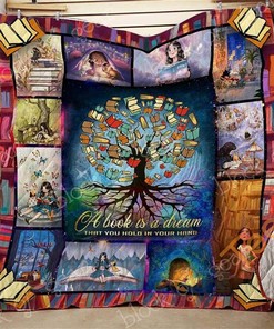 Never Stop Reading Book Quilt Blanket Bedding Set