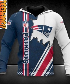 New England Patriots 3D Football NFL Hoodie