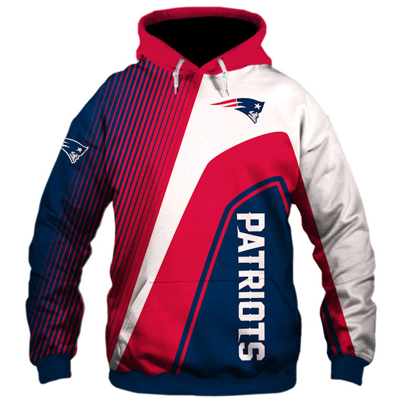 New England Patriots 3D Zip Hoodie Zip Hoodie Pullover Nfl