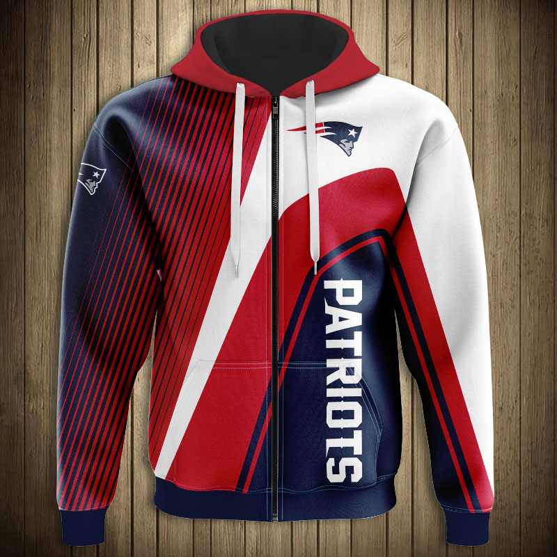 New England Patriots 3D Zip Hoodie Zip Hoodie Pullover Nfl - Image 2