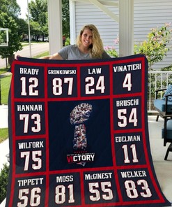 New England Patriots All The Numbers Quilt Blanket Bedding Set