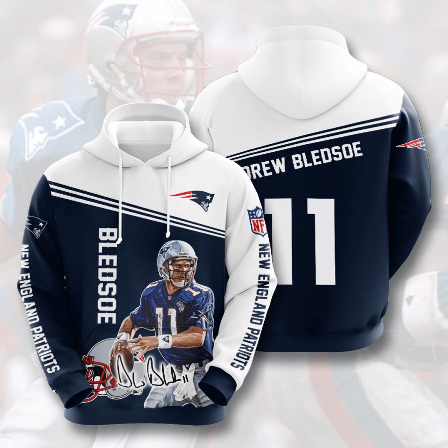 New England Patriots Custom Sport All Over Print Hoodie 3D 10