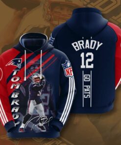 New England Patriots Custom Sport All Over Print Hoodie 3D 5
