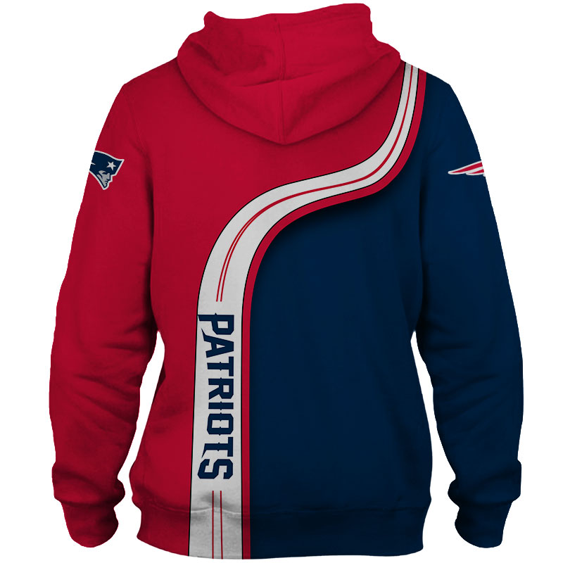 New England Patriots Hoodie 3D Cute Zip Hoodie Pullover Gift for Fans - Image 3
