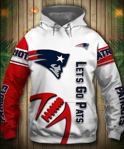 New England Patriots Hoodie 3D Graphic Balls Zip Hoodie Pullover