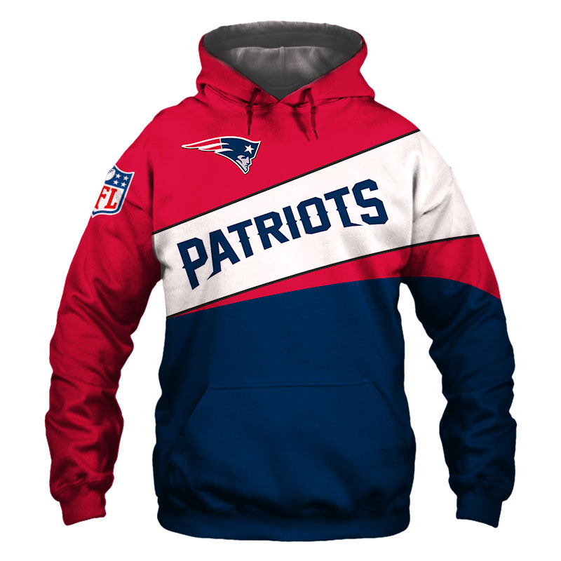 New England Patriots Hoodie 3D Zip Hoodie