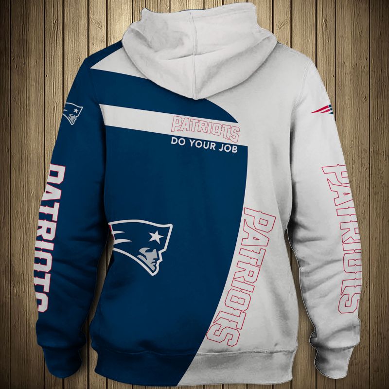 New England Patriots Hoodie 3D Zip Hoodie Pullover Gift for Fans - Image 2
