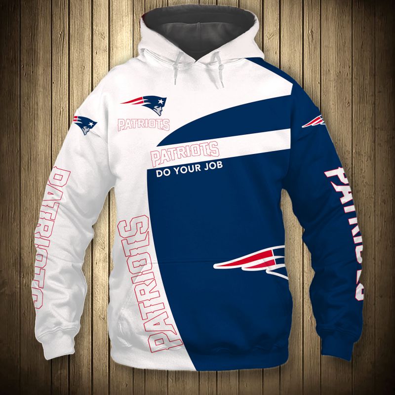 New England Patriots Hoodie 3D Zip Hoodie Pullover Gift for Fans - Image 3