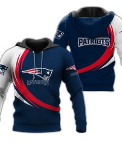 New England Patriots Hoodie Curve Graphic Gifts for Fans