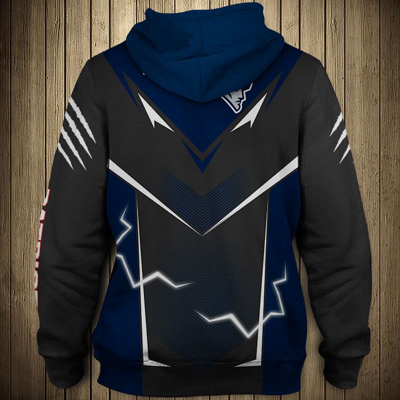 New England Patriots Hoodie Lightning Graphic Gifts for Fans - Image 2