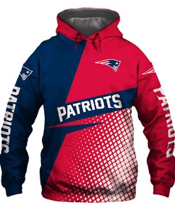 New England Patriots Hoodie Long Sleeve Zip Hoodie for Fan