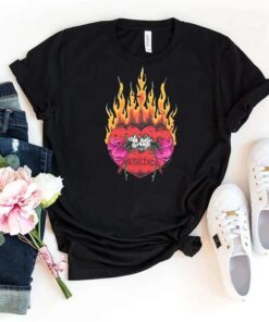New Era X Metallica Scary Guy Burning Flower Heart T-Shirt