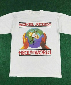 New Heal The World 1997 Michael Jackson White T Shirt