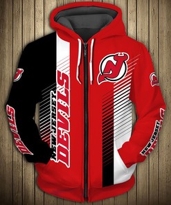 New Jersey Devils Hoodie 3D Cute Design Pullover Nhl