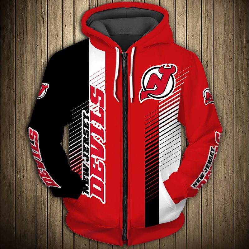 New Jersey Devils Hoodie 3D Cute Design Pullover Nhl