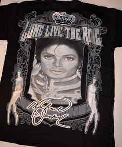 New Men'S Michael Jackson Long Live The King Bootleg Style Black T-Shirt