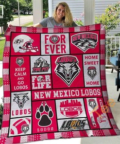 New Mexico Lobos Sports Themed Quilt Blanket Bedding Set