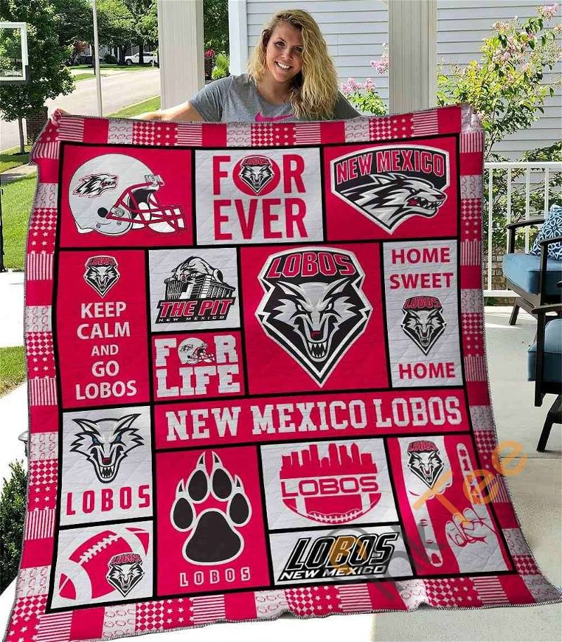 New Mexico Lobos Sports Themed Quilt Blanket Bedding Set