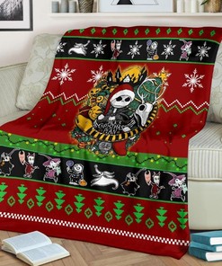 New Nightmare Before Christmas Jack Skellington Fleece Blanket Gift For Fan, Quilt Blanket Bedding Set Gift