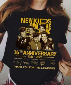 New On The Block 36Th Anniversary 1985-2021 Signatures Thank You For The Memories T-Shirt