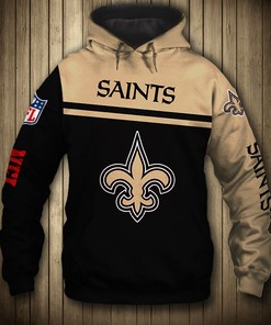 New Orleans Saints 3D Skull Hoodie Pullover Zip Hoodie for Fans