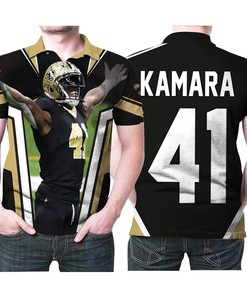 New Orleans Saints Alvin Kamara 41 Legend Player Nfl American Football Team 3d Designed Allover Gift For Saints Fans Polo Shirt