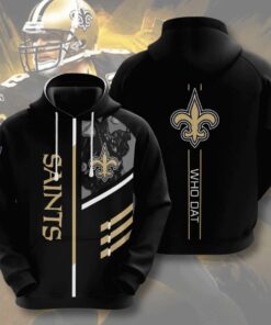 New Orleans Saints Custom Sport All Over Print Hoodie 3D 5