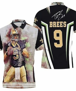 New Orleans Saints Drew Bees Legend Qustyleerback 3d Personalized 3D All Over Print Polo Shirt